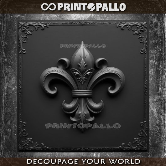 Heraldiek: Fleur-de-lis. Lily bloem. Tissuepapier