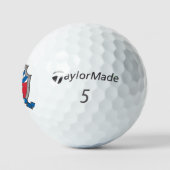 Heraldiek grafische E monogram Edward vogel golfba Golfballen (Logo)