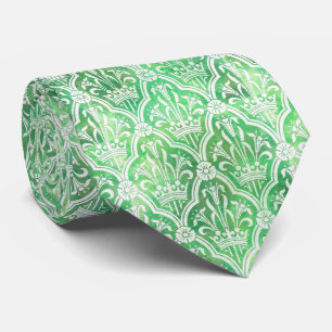 Heraldiek met kroon en bloemen stropdas