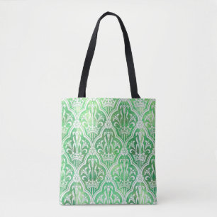 Heraldiek met kroon en bloemen tote bag