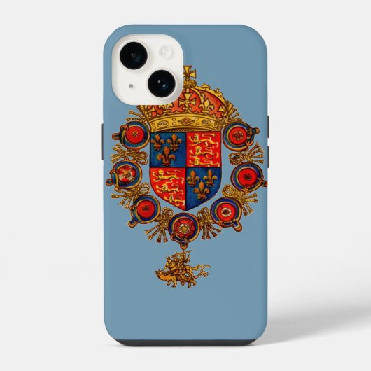 Heraldiek met kroon iPhone hoesje (Achterkant)
