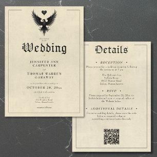 Heraldiek Vogelinsigne Tweezijdige Huwelijk Kaart