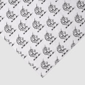 Heraldisch Eenhoorn Hoofd Wapenschild Embleem Tissuepapier (Detail)