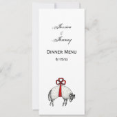 Heraldisch gebandeerde vacht ram schaap embleem kaart (Voorkant)