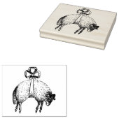 Heraldisch gebandeerde vacht ram schaap embleem wa rubberstempel (Gestempeld)