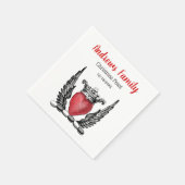 Heraldisch Hart met Vleugels Crest Kerstmis Xmas Servetten (Hoek)