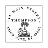 Heraldisch Kameel Palmboom Kleur Wapen Rubberstempel (Afrduk)