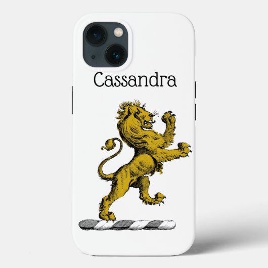 Heraldisch Leeuw Staand Crest Embleem C Case-Mate iPhone Case (Achterkant)