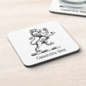 Heraldisch Leeuw Staand Kuif Embleem Bier Onderzetter (Linkerzijde)