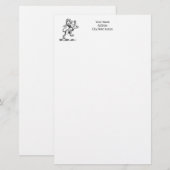 Heraldisch Leeuw Staand Kuif Embleem Briefpapier (Voorkant / Achterkant)