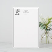 Heraldisch Leeuw Staand Kuif Embleem Briefpapier (Staand voorkant)