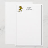 Heraldisch Leeuw Staand Kuif Embleem C Briefpapier (Voorkant / Achterkant)
