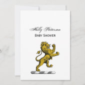 Heraldisch Leeuw Staand Kuif Embleem C Kaart (Voorkant)