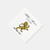 Heraldisch Leeuw Staand Kuif Embleem C Servetten (Hoek)