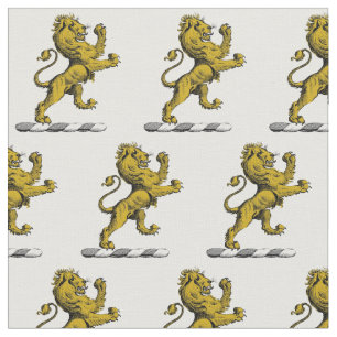 Heraldisch Leeuw Staand Kuif Embleem C Stof