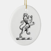 Heraldisch Leeuw Staand Kuif Embleem Keramisch Ornament (Rechts)