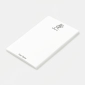 Heraldisch Leeuw Staand Kuif Embleem Post-it® Notes (Schuin)