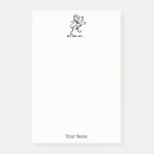 Heraldisch Leeuw Staand Kuif Embleem Post-it® Notes (Voorkant)