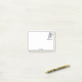 Heraldisch Leeuw Staand Kuif Embleem Post-it® Notes (Op bureau)