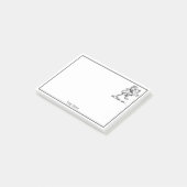 Heraldisch Leeuw Staand Kuif Embleem Post-it® Notes (Schuin)