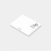Heraldisch Leeuw Staand Kuif Embleem Post-it® Notes (Schuin)
