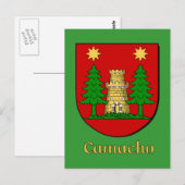 Heraldisch schild van de familie Camacho Briefkaart (Voorkant / Achterkant)