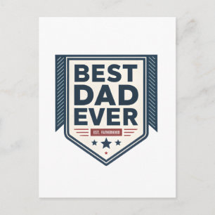 Heraldisch Schild Vormgegeven als 'Beste Papa Ooit Briefkaart
