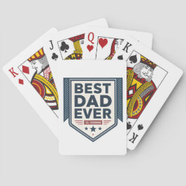 Heraldisch Schild Vormgegeven als 'Beste Papa Ooit Pokerkaarten