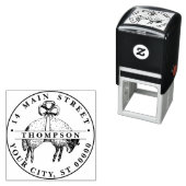 Heraldisch vlies ram schaap wapen Naam Adres Zelfinktende Stempel (In situ)