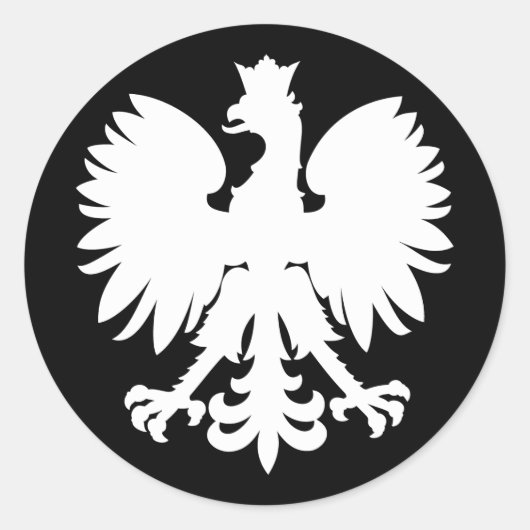 Heraldische Adelaar Ronde Sticker (Voorkant)
