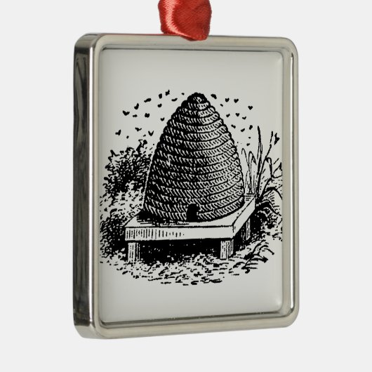 Heraldische  bijen en bijenkorven #1 metalen ornament (Rechts)