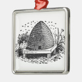 Heraldische  bijen en bijenkorven #1 metalen ornament (Links)