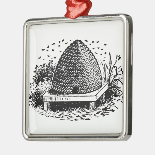 Heraldische  bijen en bijenkorven #1 metalen ornament (Links)