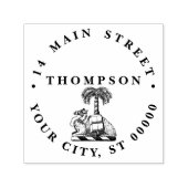 Heraldische Camel Palm Tree Coat of Arms Emblem Zelfinktende Stempel (Design)