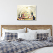 Heraldische Design uit de "kunst en industrie" pub Canvas Afdruk (Insitu (Slaapkamer))