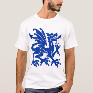 Heraldische Draak 01 - Marineblauw T-shirt