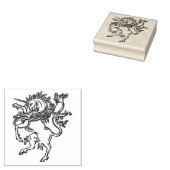 Heraldische Eenhoornstempel 2,5 x 2,5" Rubberstempel (Gestempeld)