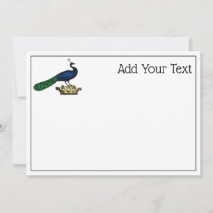 Heraldische  gestileerde pacock op kroon C