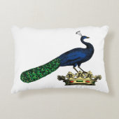 Heraldische  gestileerde pacock op kroon C Accent Kussen (Voorkant)