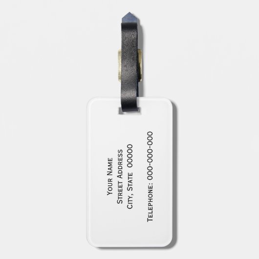 Heraldische  gestileerde pacock op kroon C Bagagelabel (Achterkant verticaal)