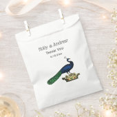 Heraldische  gestileerde pacock op kroon C Bedankzakje (Geknipt)