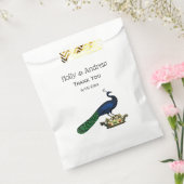 Heraldische  gestileerde pacock op kroon C Bedankzakje (Gezegeld)