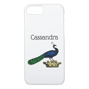 Heraldische  gestileerde pacock op kroon C Case-Mate iPhone Case