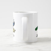 Heraldische gestileerde pacock op kroon C Grote Koffiekop (Achterkant)