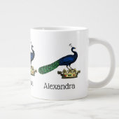Heraldische gestileerde pacock op kroon C Grote Koffiekop (Rechts)