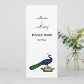 Heraldische gestileerde pacock op kroon C Kaart (Staand voorkant)