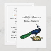 Heraldische  gestileerde pacock op kroon C Kaart (Voorkant / Achterkant)