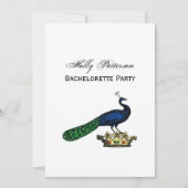 Heraldische  gestileerde pacock op kroon C Kaart (Voorkant)