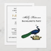 Heraldische  gestileerde pacock op kroon C Kaart (Voorkant / Achterkant)