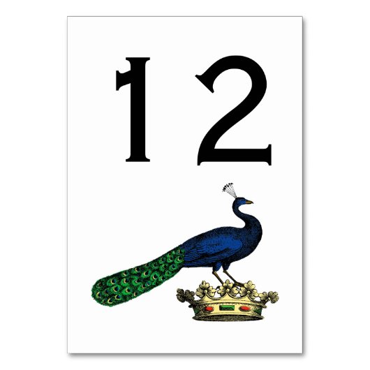 Heraldische  gestileerde pacock op kroon C Kaart (Voorkant)